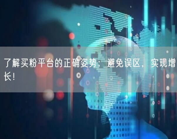 了解买粉平台的正确姿势：避免误区，实现增长！