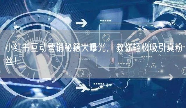 小红书互动营销秘籍大曝光，教你轻松吸引真粉丝！